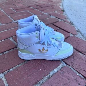 Adidas High-Top Sneakers - White and Green